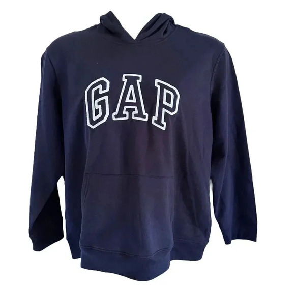 Gap Tops - Gap hoodie women's size XXL navy front logo sweatshirt